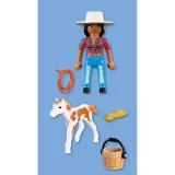 Игровой набор Playmobil 72026 «Ковбойка с жеребёнком» набор из 2 фигурок 72026 — фото 3