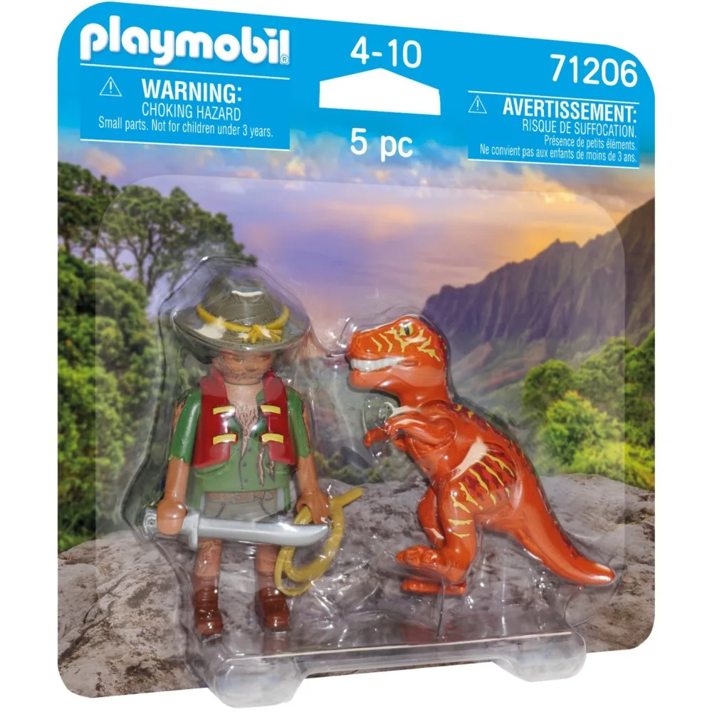 Игровой набор Playmobil 71206 «Следопыт с тираннозавром» 71206