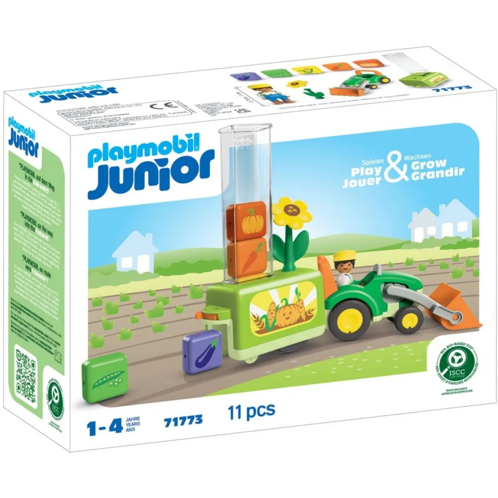 Playmobil Junior 71773 Трактор с сеялкой 11 деталей