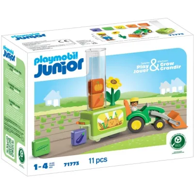 Playmobil Junior 71773 Трактор с сеялкой 11 деталей
