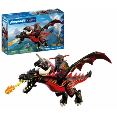 Playmobil Knights 72114 Чёрный дракон 18 деталей