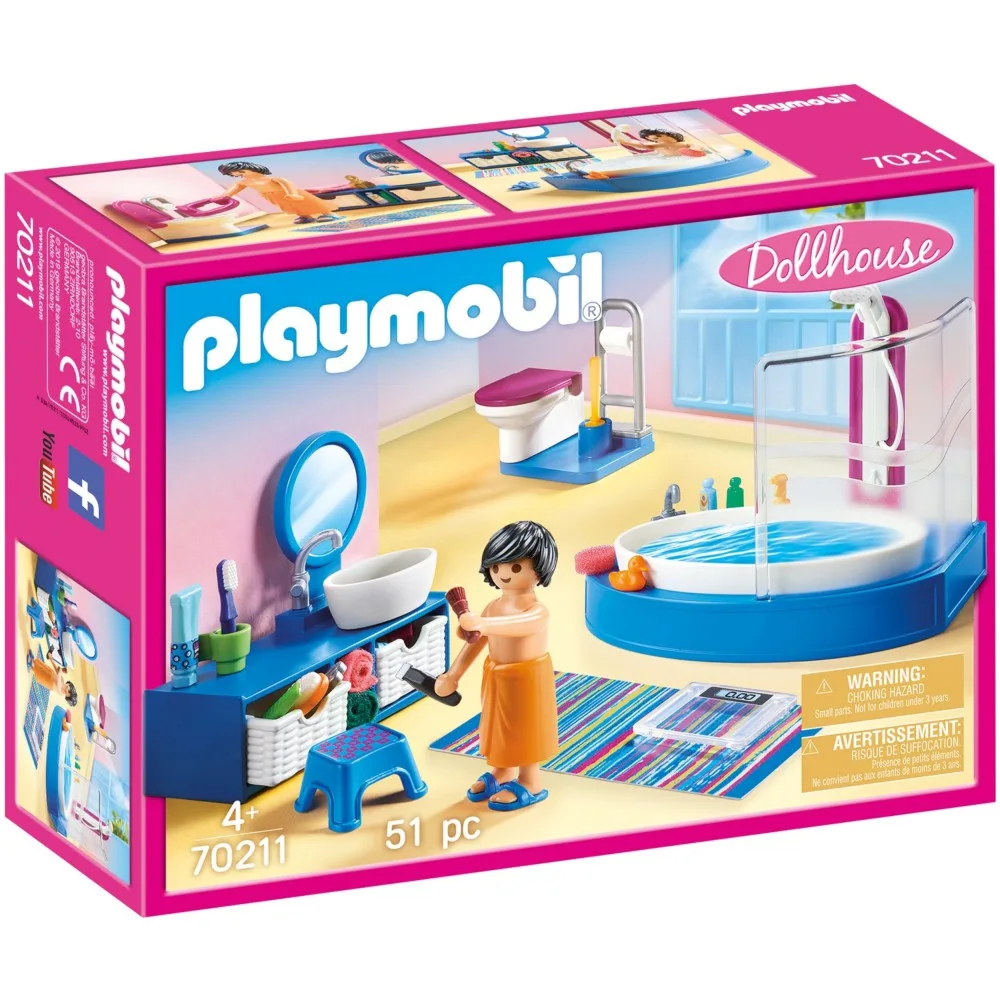 Playmobil 70211 Ванная комната с ванной 51 деталь