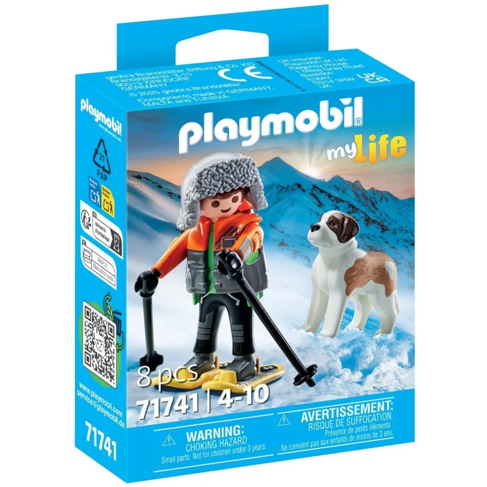 Playmobil 71741 my Life Лыжник с сенбернаром 8 деталей