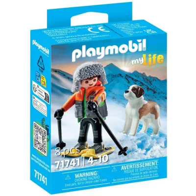 Playmobil 71741 my Life Лыжник с сенбернаром 8 деталей