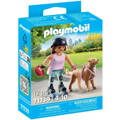 Playmobil 71739 my Life Скейтбордистка с ретривером 12 деталей