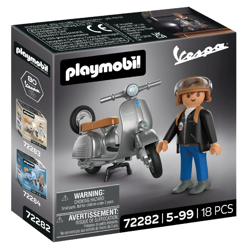 Игровой набор Playmobil 72282 Мотороллер Vespa 80 лет Original Style 72282 18 деталей