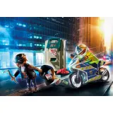 Игровой набор Playmobil 70572 Полицейский мотоцикл Погоня за преступником 70572 32 детали — фото 2