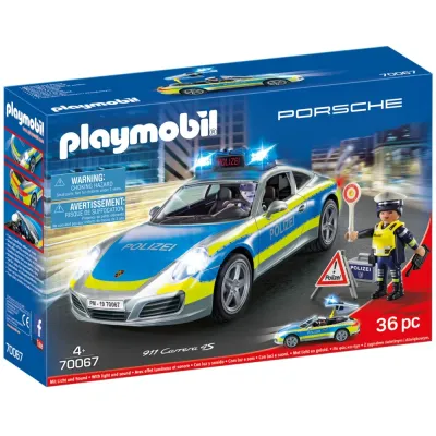 Игровой набор Playmobil 70067 Полицейский автомобиль Porsche 911 Carrera 4S свет и звук 70067 36 деталей