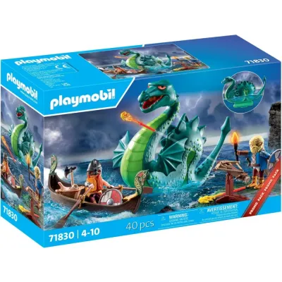 Игровой набор Playmobil 71830 Викинг с морским чудовищем 71830 40 деталей
