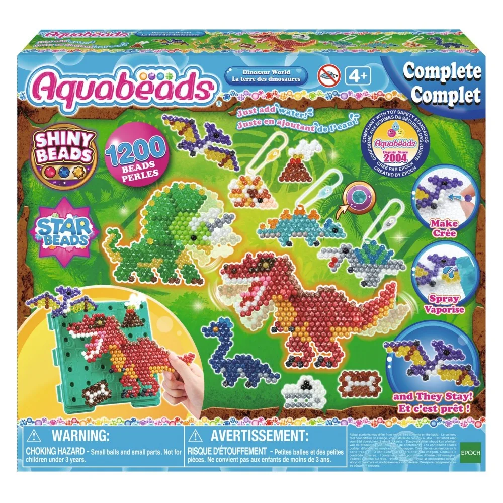 Epoch 31994 — Творческий набор Aquabeads Динозавры 1200 бусин 31994