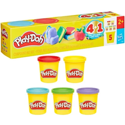 Hasbro G1860 — Набор с пластилином Play-Doh Снова в школу набор из 5 тюбиков G1860
