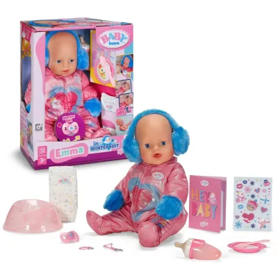 Zapf Creation 838907 — Кукла BABY born интерактивная Эмма в зимнем комбинезоне 43 см