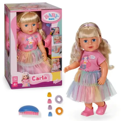 Zapf Creation 838006 — Кукла BABY born Карла 43 см с аксессуарами для волос