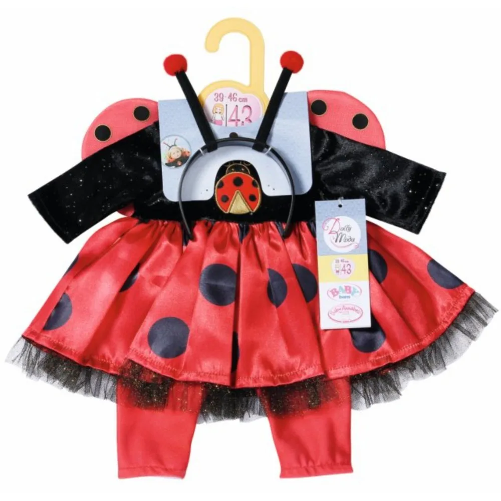 Zapf Creation 871492 — Платье Божья коровка для куклы BABY born 43 см 871492