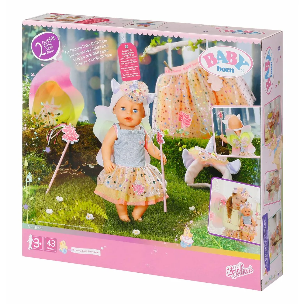 Zapf Creation 829325 — Комплект одежды Единорог для куклы BABY born 43 см 829325