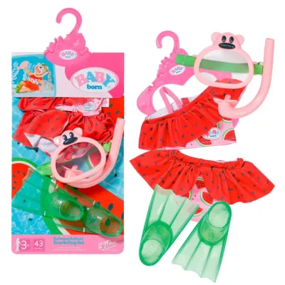 Zapf Creation 836996 — Костюм для ныряния с ластами и бикини для куклы BABY born 43 см 836996