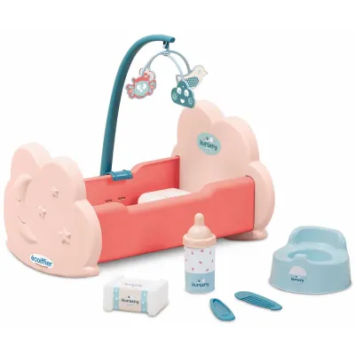 Колыбель для куклы Ecoiffier Nursery 1835 с каруселью и 6 аксессуарами до 32 см 1835