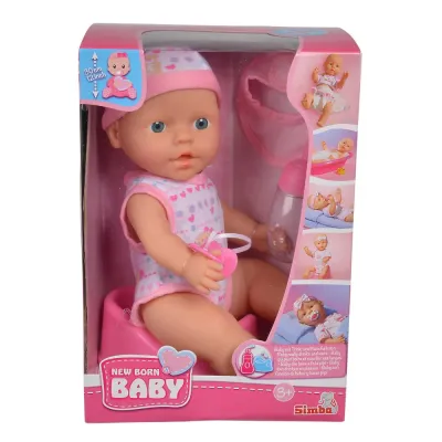 Кукла-пупс Simba New Born Baby 5037800 02 30 см с аксессуарами светло-розовый 5037800