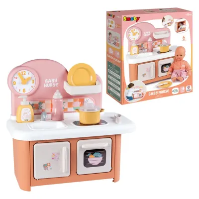 Кухня с духовкой Smoby Baby Nurse 220501 для куклы до 42 см с 6 аксессуарами 220501