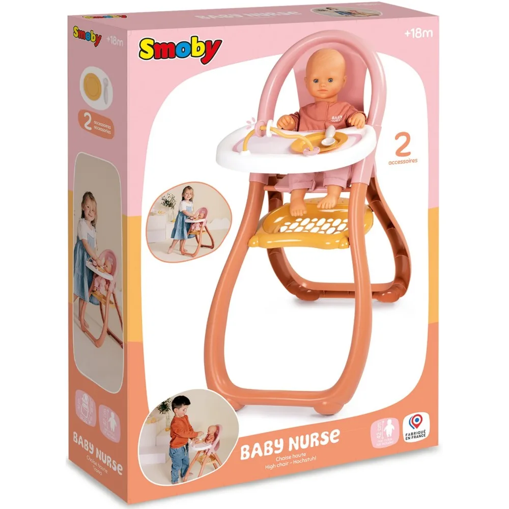 Стульчик для кормления Smoby Baby Nurse 220388 для куклы до 42 см с аксессуарами 220388
