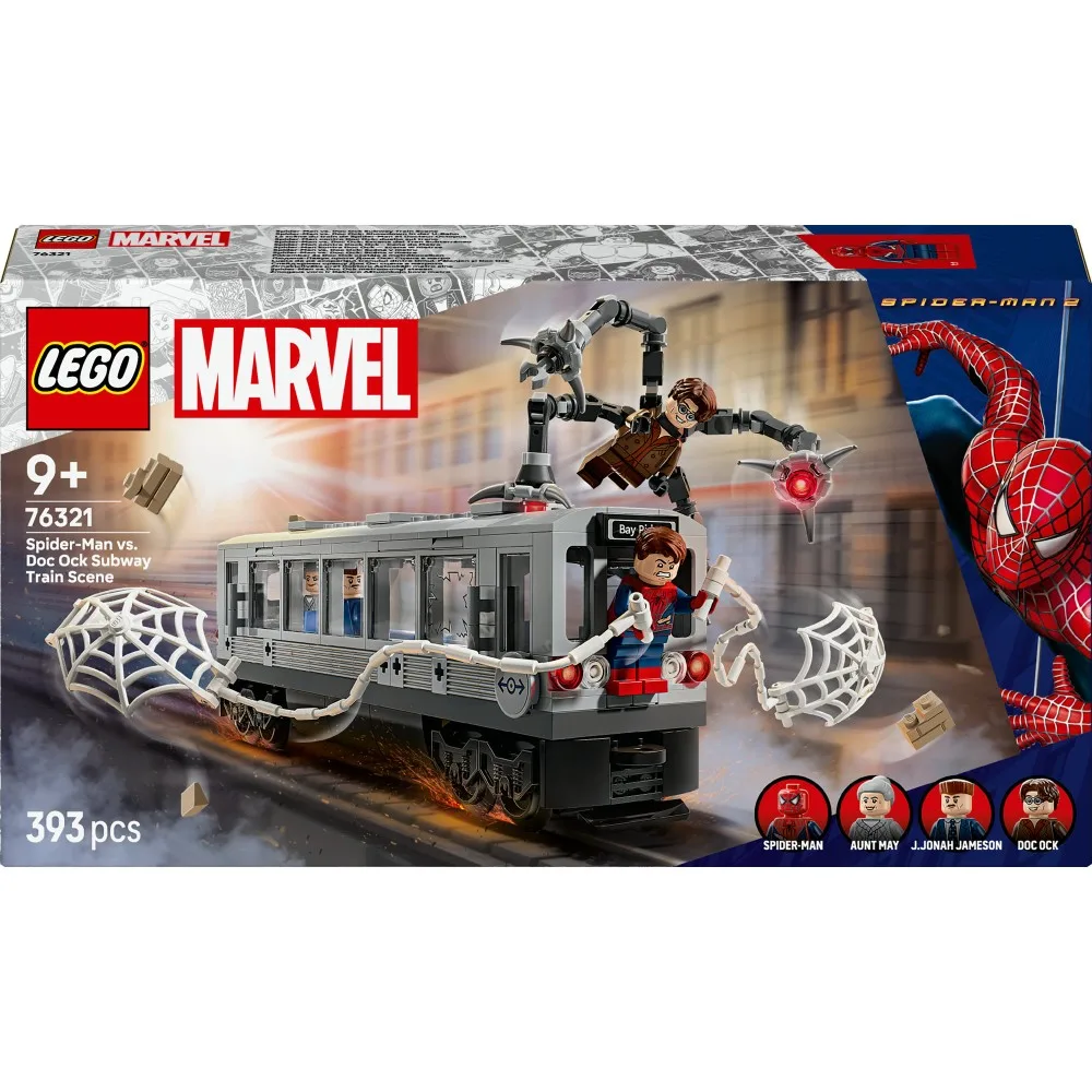 Конструктор LEGO Marvel 1973 76321 Человек-паук против Доктора Осьминога сцена в метро