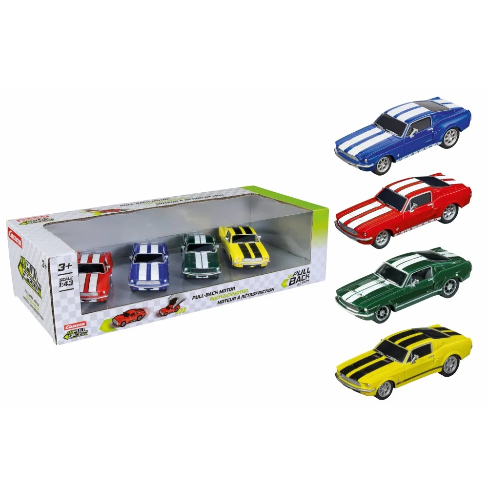 Набор машинок Carrera Pull 13031 & Speed Ford Mustang '67 4 шт 13031