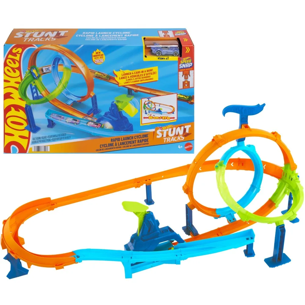 Mattel JHK73 — Трасса Hot Wheels «Раллийный циклон» с 1 машинкой JHK73
