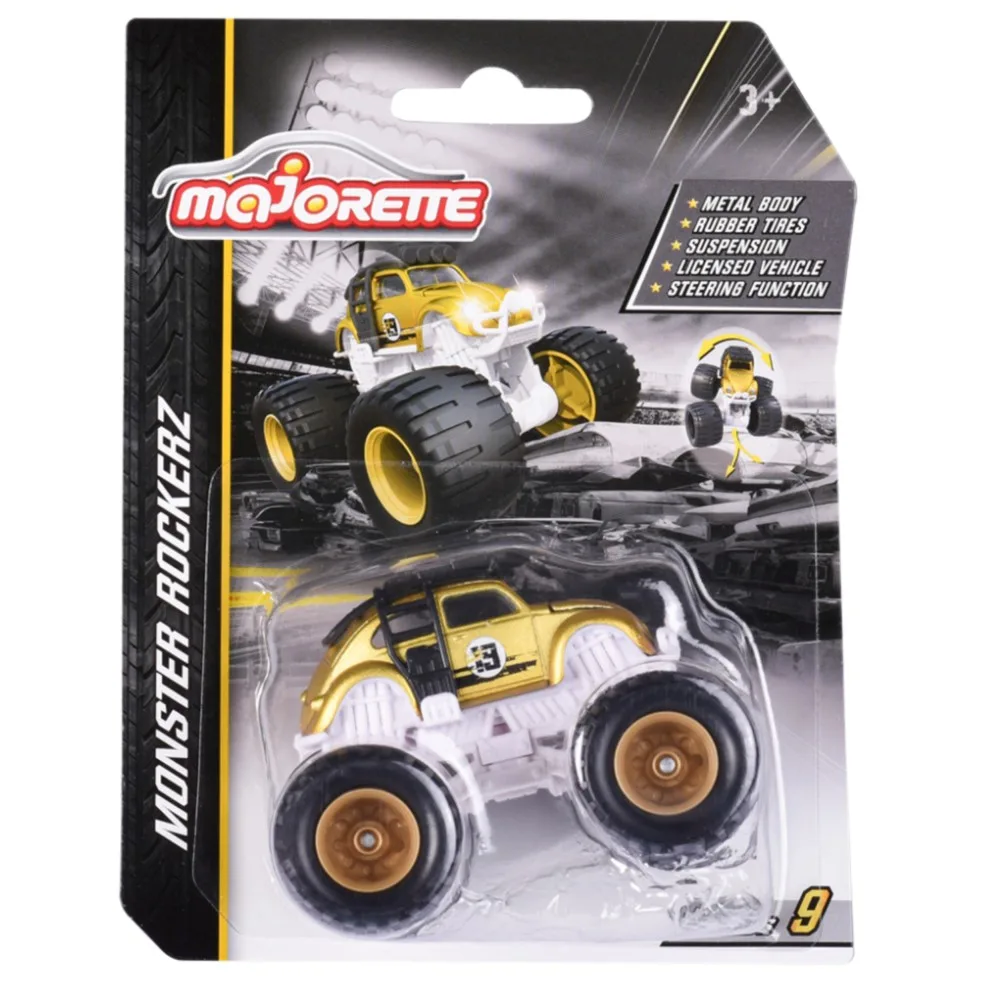 Машинка Majorette Volkswagen Beetle Gold Rockerz 2054033 03 монстр-трак 2054033