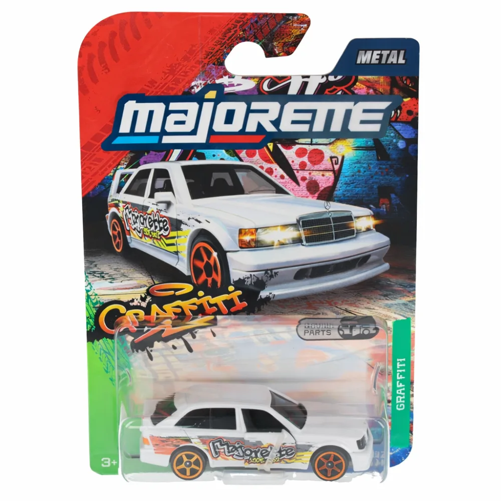 Металлическая машинка Majorette Graffiti Mercedes-Benz 4100002 5 190E EVO II 1:64 4100002 5