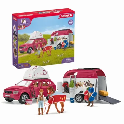 Schleich S 42535 — Игровой набор автомобиль с прицепом Horse Club