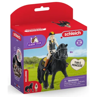 Schleich S 42640 — Тори и Принцесса, фризская кобыла
