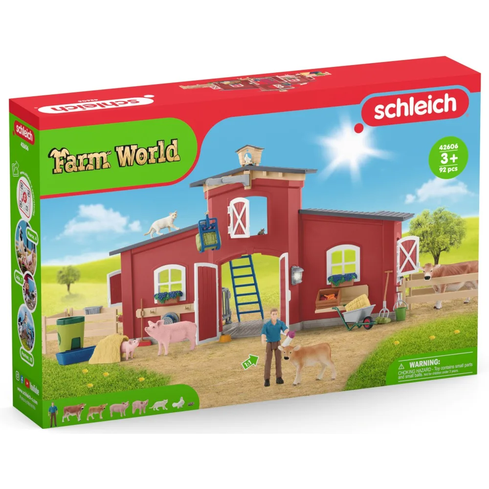Schleich S 42606 — Большая красная ферма с животными