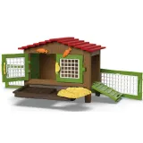 Schleich S 42728 — Клетка для кроликов с семьёй кроликов породы Львиная голова — фото 6