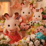 Epoch 5655 — Sylvanian Families «Семья кроликов с шоколадными ушками» 5655 — фото 4