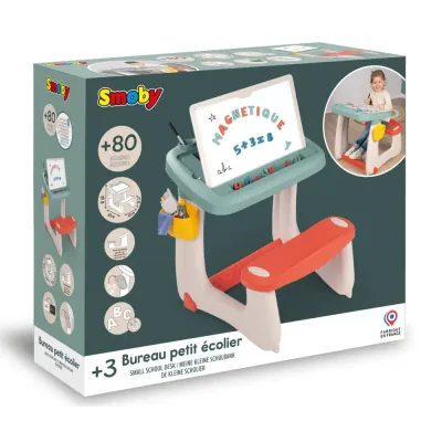 Smoby 420107 Парта со скамьёй и двусторонней доской, 80 аксессуаров 420107
