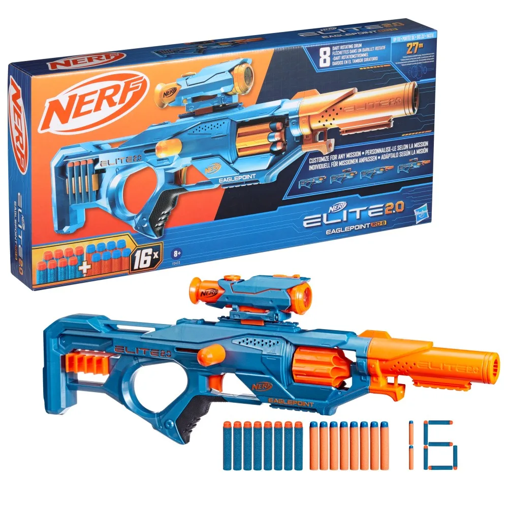 Hasbro F0423 — Бластер Nerf Elite 2.0 «Eaglepoint RD-8» со стрелами F0423