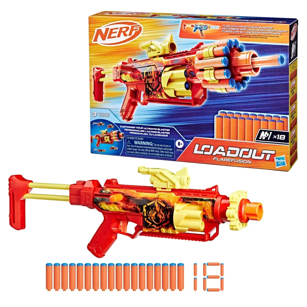 Hasbro G3142 — Бластер Nerf Loadout «Flarefusion» с 18 стрелами G3142