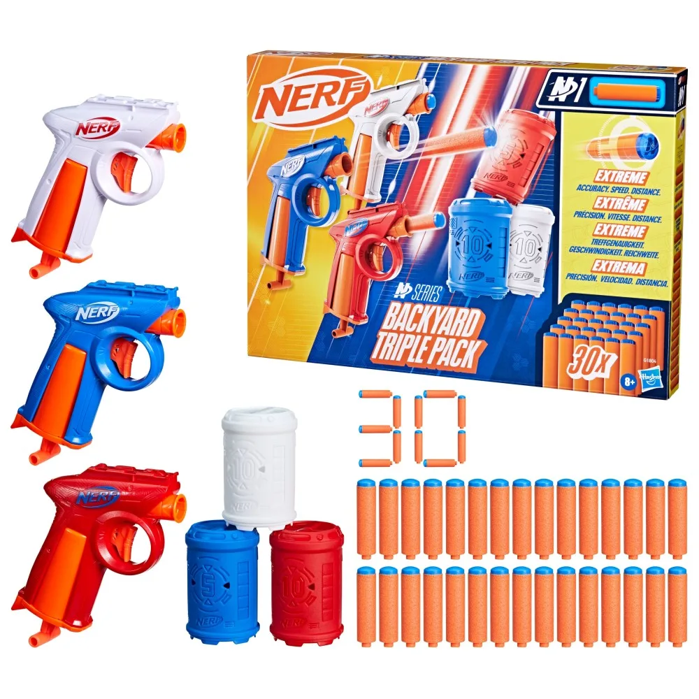 Hasbro G1804 — Nerf N Series Backyard Triple Pack Набор из 3 бластеров со стрелами G1804