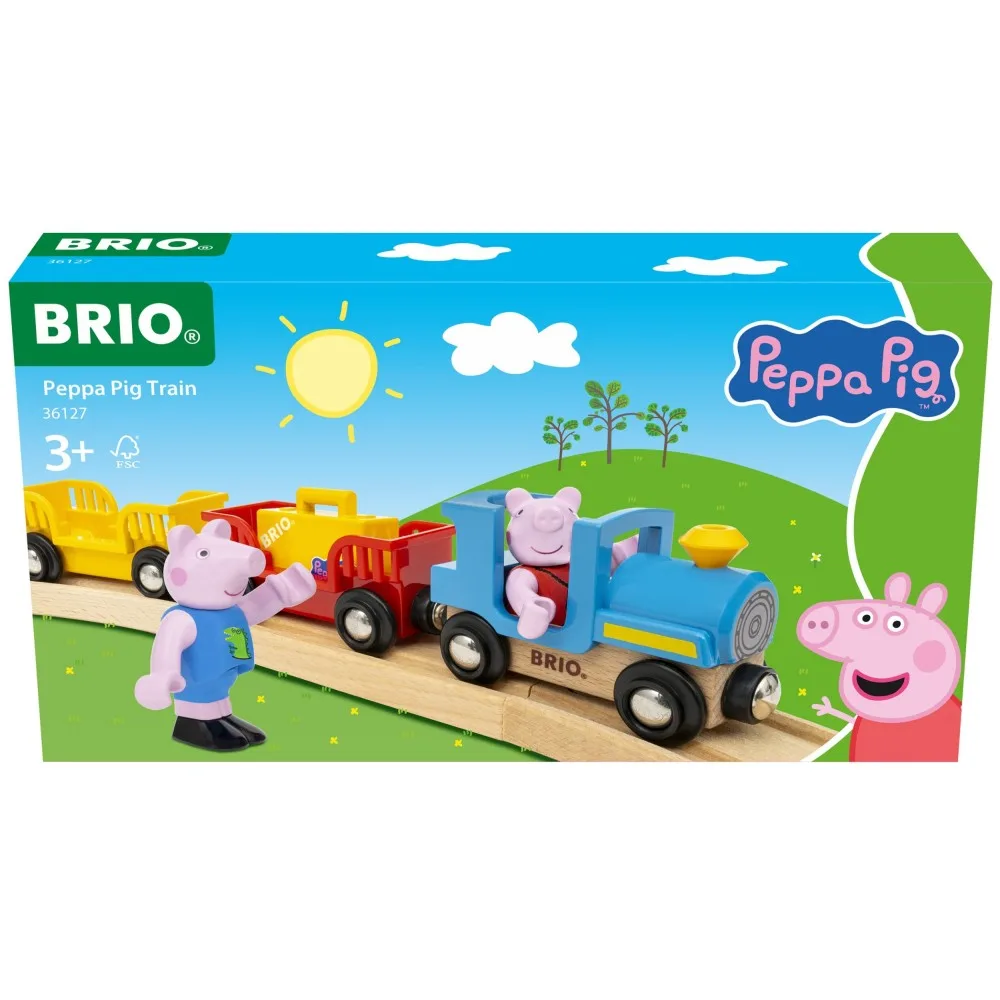 BRIO 36127 «Поезд «Свинка Пеппа» с вагонами и фигурками» 36127