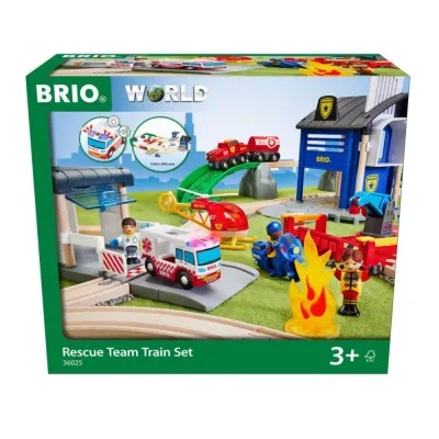 BRIO 36025 «Набор Deluxe «Пожарная служба и полиция», 38 деталей» 36025