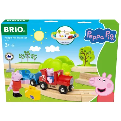 BRIO 36123 «Деревянная дорога Свинка Пеппа с поездом, 18 деталей» 36123