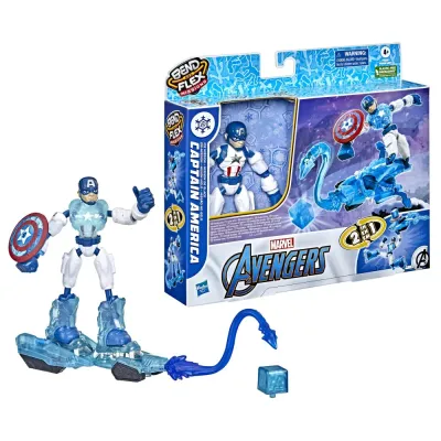 Hasbro F5866 F5868 — Гибкая фигурка Капитана Америки Bend and Flex 15 см Ice Mission Мстители F5868