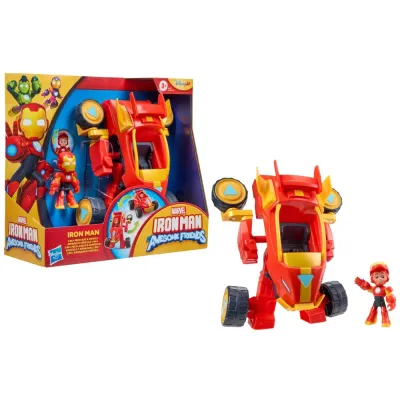 Hasbro G1474 — Робот-мех 2-в-1 Iron Man с фигуркой Marvel: Железный человек и суперкоманда G1474