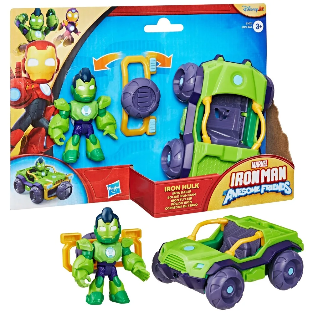 Hasbro G1257 G1472 — Машинка Iron Racer с фигуркой Marvel: Железный человек и суперкоманда G1472