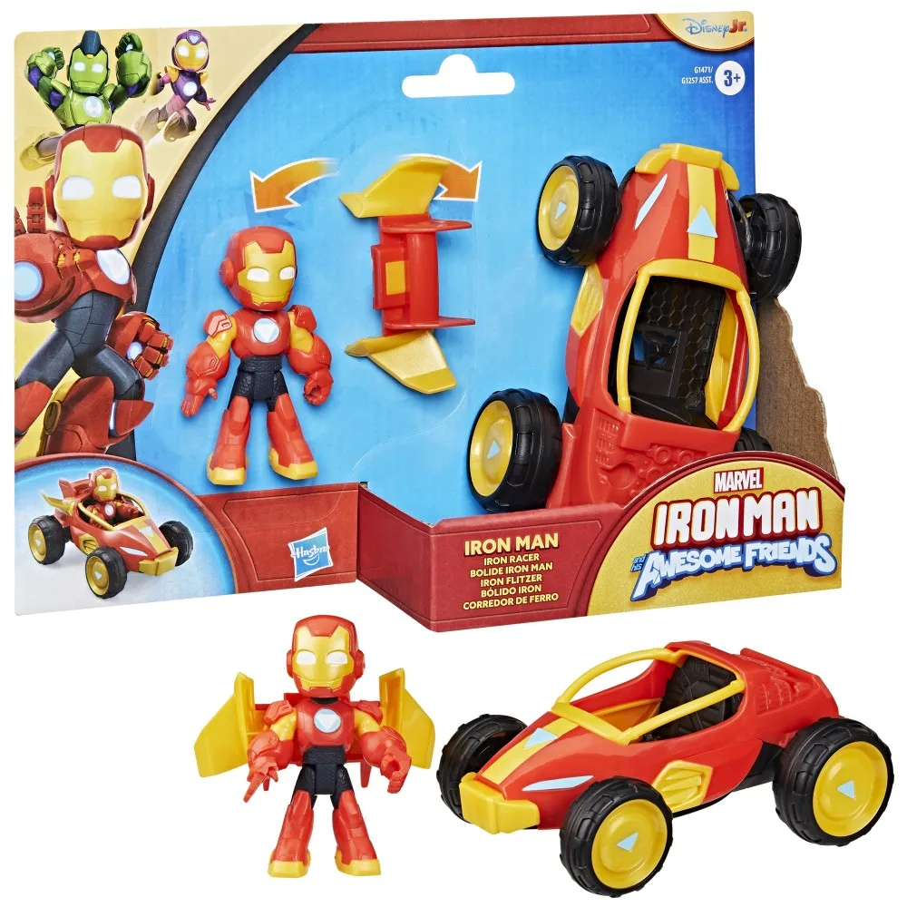 Hasbro G1471 — Машинка Iron Racer с фигуркой Marvel: Железный человек и суперкоманда G1471
