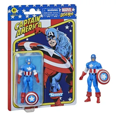 Hasbro F2648 F2652 — Фигурка Капитан Америка 10 см (Retro) Marvel Legends F2652