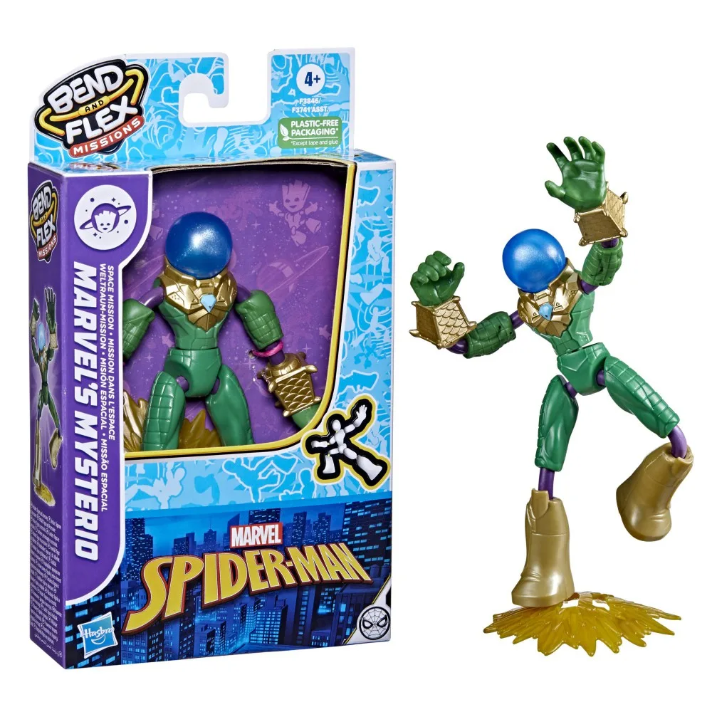 Hasbro F3741 F3846 — Гибкая фигурка «Мистерио» 15 см Bend and Flex Marvel Spider-Man F3846