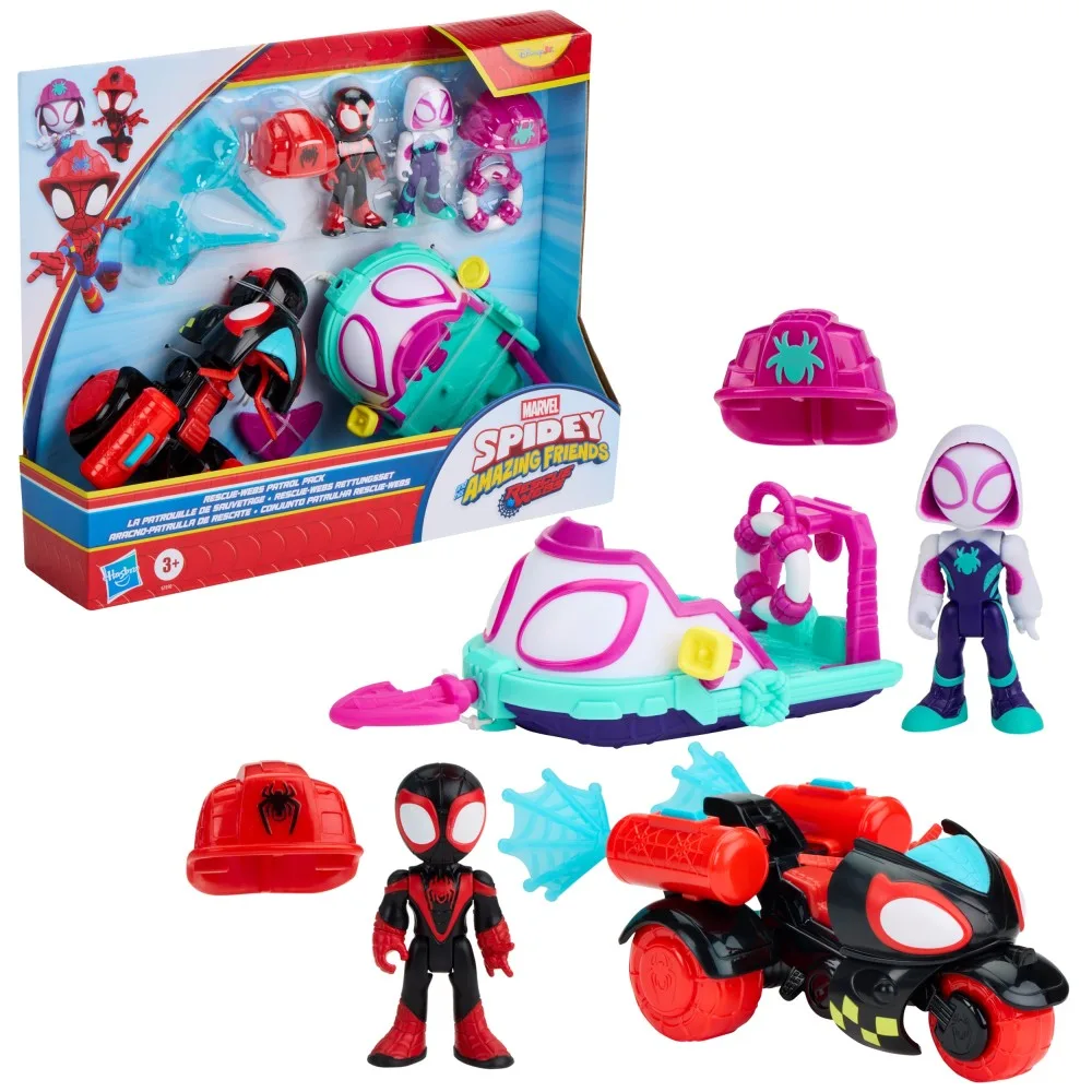 Hasbro G1970 — Набор из двух спасательных машинок RESCUE-WEBS + 2 фигурки Спайди и его удивительные друзья G1970