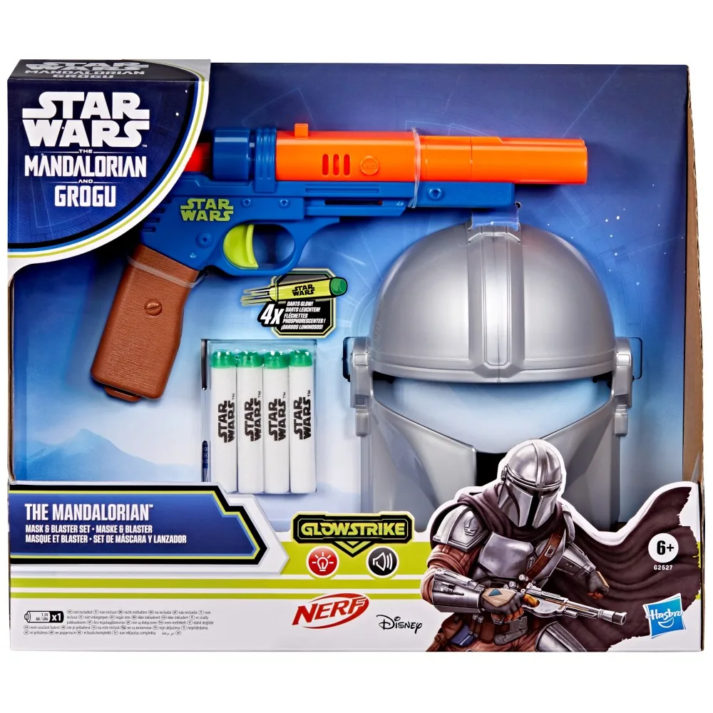 Hasbro G2527 — Бластер NERF GlowStrike + маска «Мандалорец» Star Wars G2527