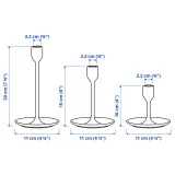 IKEA FULLTALIG (ИКЕА ФУЛЛТАЛИГ) — Подсвечники, 3 шт., латунного цвета. — фото 6